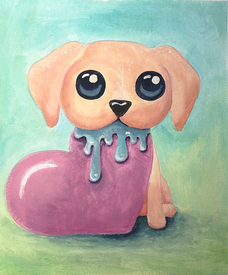 drooling-puppy-painting
